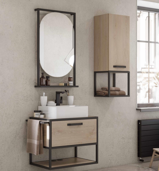 Зеркало Акватон Лофт Фабрик 50см дуб эндгрейн 1A242502LTDU0